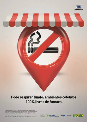 Campanha serve para conscientizar a todos sobre o início da vigência da proibição.Divulgação/Ministério da Saúde
