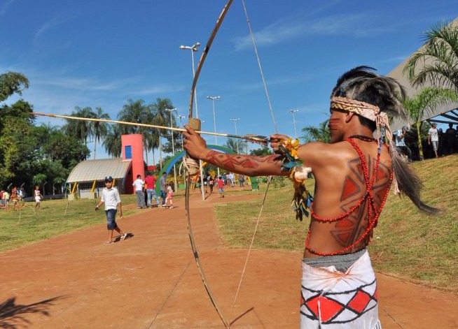 Arco e Flecha é uma das modalidades em disputa nos Jogos Escolares Indígenas 