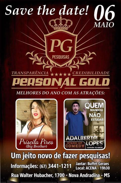 Ex-BBB Priscila Pires e comediante Adalberto Lopes irão reforçar o evento em Nova Andradinafoto ilustrativa