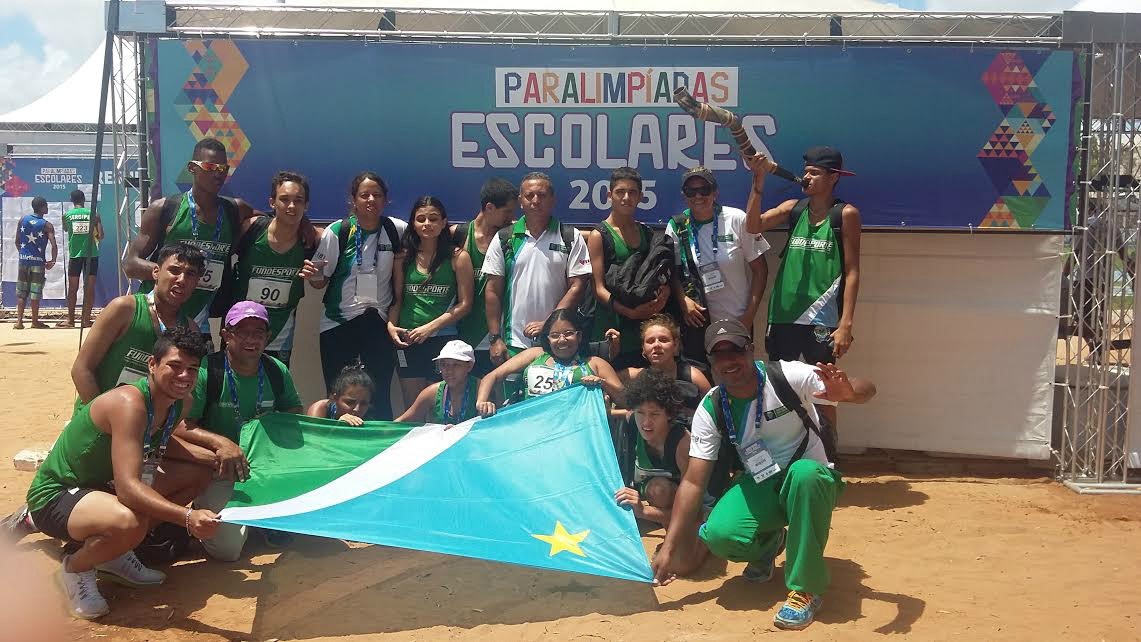 Delegação de Mato Grosso do Sul que participou das Paralimpíadas Escolares em Natal (RN)