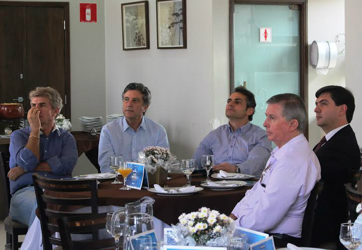 Prefeito Murilo lançou a Agrometal em Sertãozinho, divulgou Dourados e se reuniu com empresários que querem investir na cidade (Foto: Larissa Batistetti/CeiseBr)