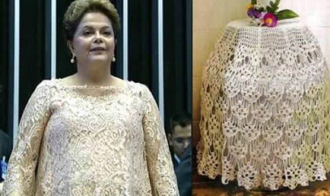 A roupa de Dilma foi comparada a um botijão de gás (Foto: Instagram / Reprodução)