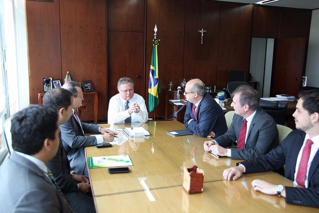 Em reunião com empresários, o ministro Blairo Maggi informa sobre o registro definitivo do benzoatoNoaldo Santos/Mapa