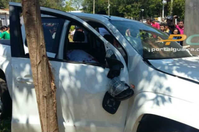 Camionete dos brasileiro mortos a tiros em Salto del Guairá. (Foto: Divulgação)