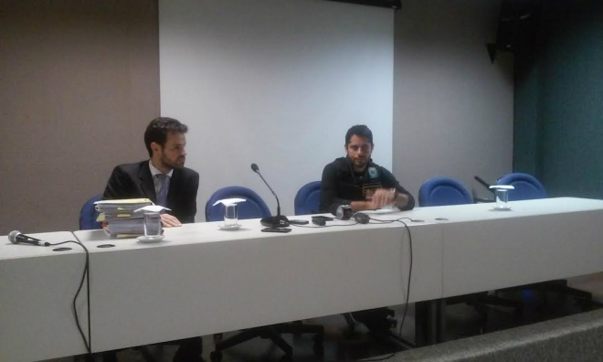 Promotores Romão ÁVila e Marcos Alex (Gaeco) em coletiva de imprensa no Ministério Público