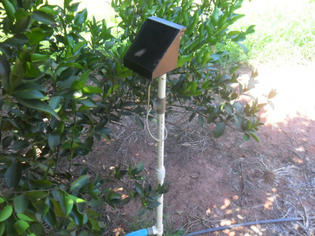 Com sondas (hastes com sensores integrados) instaladas na plantação e uma plataforma online, sistema monitora a temperatura e a umidade do solo em até três níveis de profundidade. Foto: Divulgação