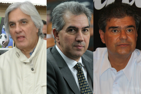 Cinco disputam governo, Delcídio (PT), Reinaldo (PSDB), Nelsinho (PMDB), Prof.Sidney Mello (PSOL) e Prof. Monje (PSTU) (Fotos: Arquivo)