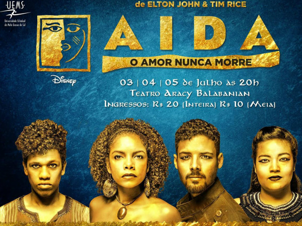 UEMS apresenta musical “Aida” em Campo Grande neste final de semana