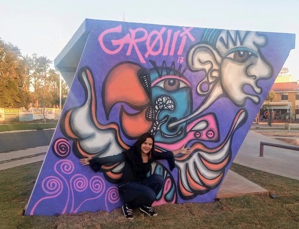 Artista plástica e grafiteira Marilena Grolli é referência na área e tem trabalhos em artes visuais espalhados pelo Brasil