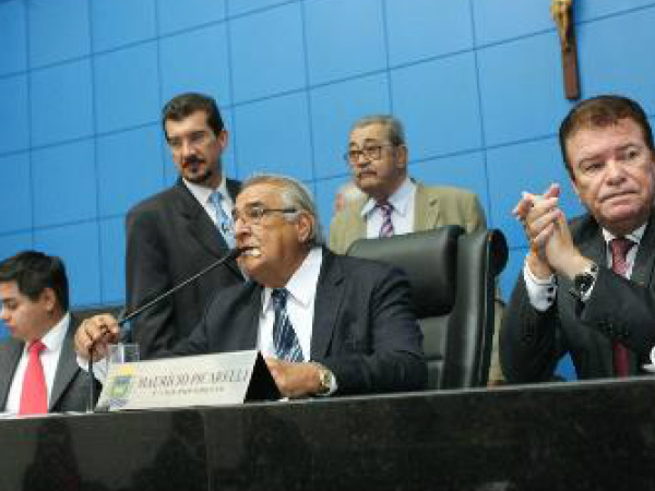 Lei dos deputados Cabo Almi e Lidio Lopes foi promulgada por Jerson Domingos, presidente da ALMSfoto - Giuliano Lopes 