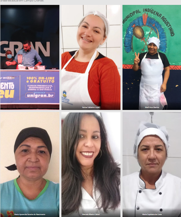 Chef de Cozinha seleciona 5 melhores receitas da etapa municipal do 1º Desafio Estadual das Merendeiras