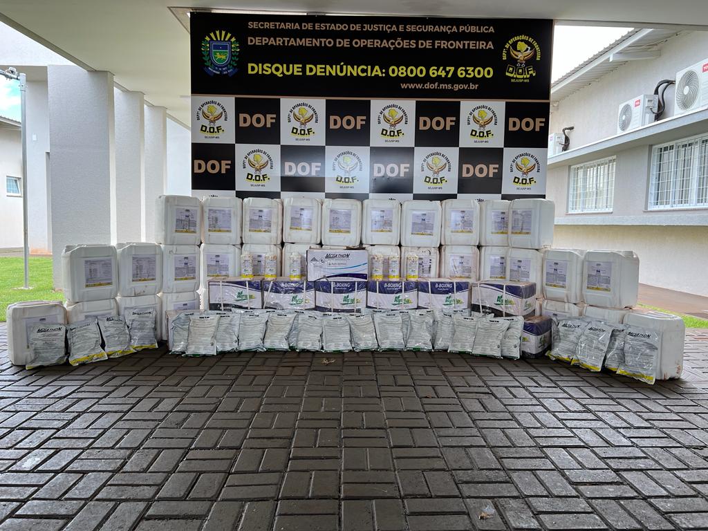 DOF apreende mais de um milhão de reais em defensivos agrícolas contrabandeados