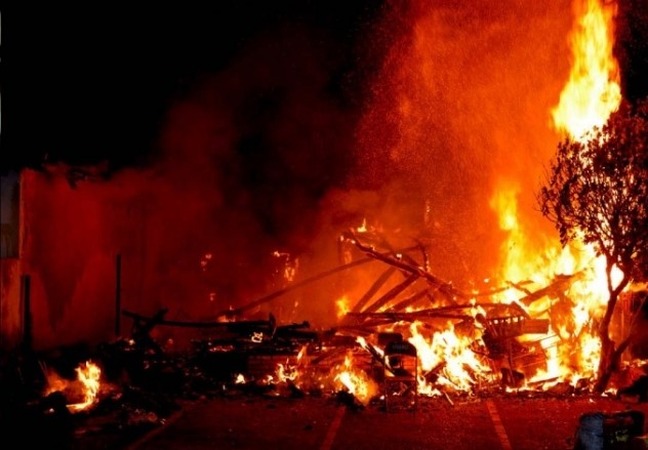Casa foi consumida pelo fogo em Fátima do Sulfoto - Ribeiro Júnior/MS 24h