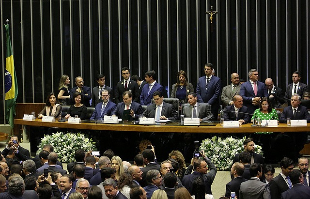 Presidente do CNJ, Ministro Dias Toffoli, entrega relatório Anual do CNJ na sessão solene de abertura do Ano Legislativo. Foto: Gil Ferreira/Agência CNJ