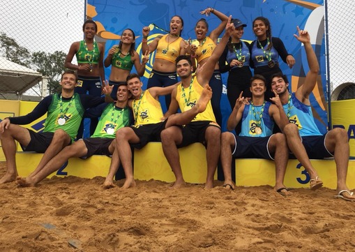 Campeões das modalidades masculina e feminina, da segunda etapa do Circuito Brasileiro Sub-19.