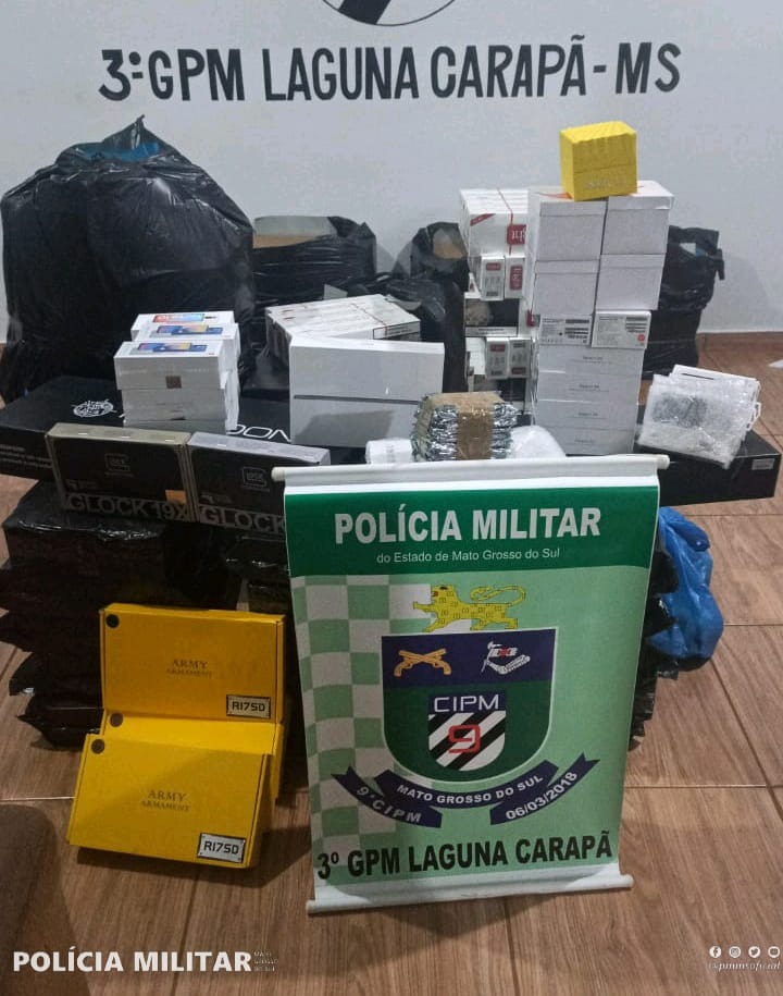 Polícia Militar de Laguna apreende contrabando