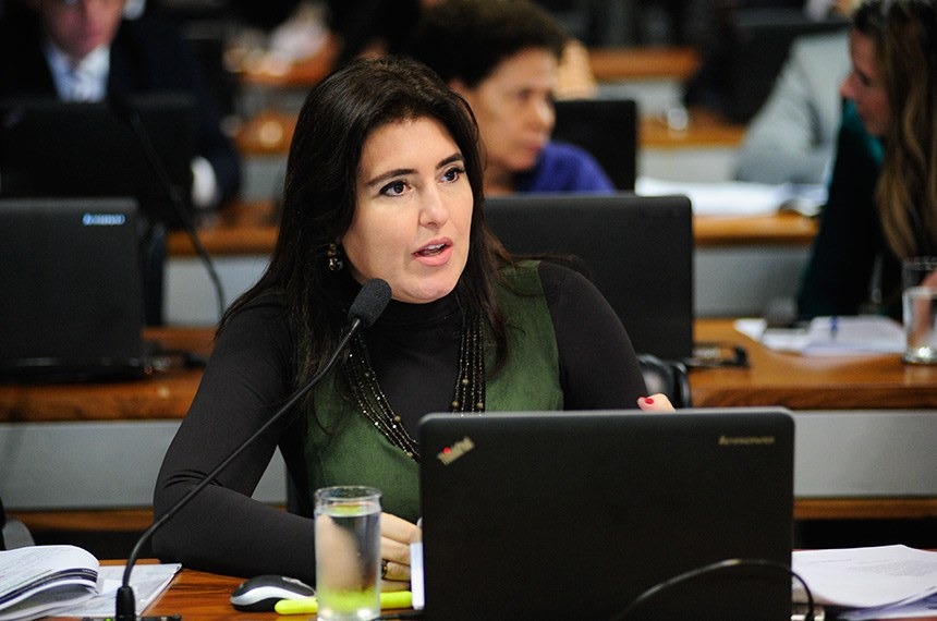 A senadora Simone Tebet (MDB-MS) foi a relatora do vencido, sendo contrária ao projeto, que a seu ver prejudica os mutuáriosPedro França/Agência Senado