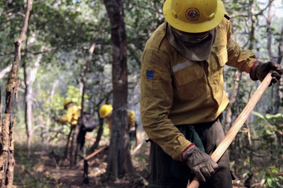 Crédito: Vinícius Mendonça / Ibama Combate a incêndio florestal: redução de impactos Combate a incêndio florestal: redução de impactos