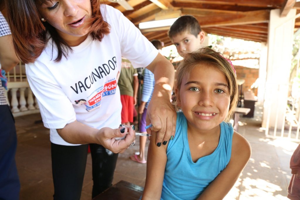 Campanha de vacinação contra o sarampo no Paraguai. Foto: OPAS