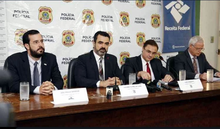 José Paulo Barbieri, da Receita; Luciano Flores e Cléo Mazotti, da PF e José Maria Nogueira, da CGUFOTO: MARCOS ERMÍNIO