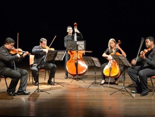 Quinteto de Cordas Maringá durante apresentação no último FESDOM