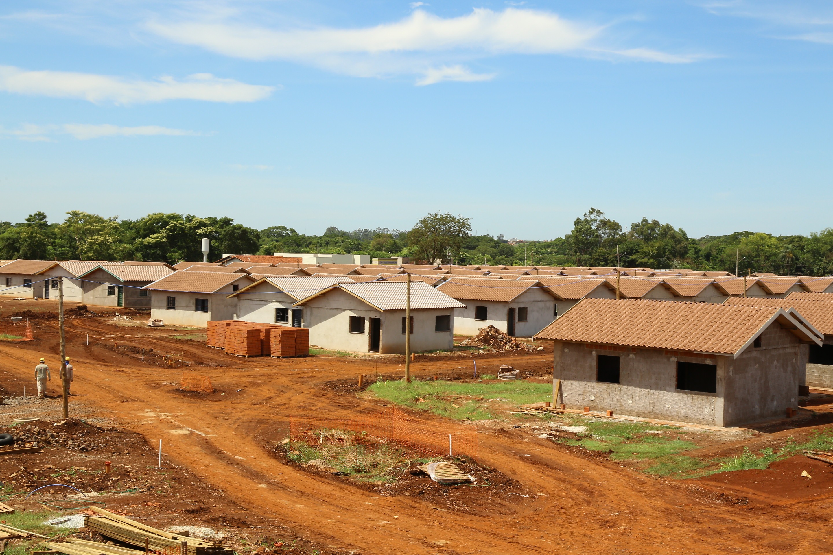 Obras do conjunto residencial Guassú foram retomadas na atual administração e moradias devem ser entregues em outubroFotos – A. Frota