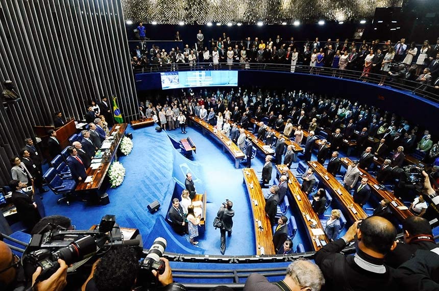 A posse dos novos senadores eleitos, marcada para 1º de fevereiro, deve seguir o mesmo protocolo da cerimônia ocorrida em 2015, data da última renovação na CasaPedro França/Agência Senado